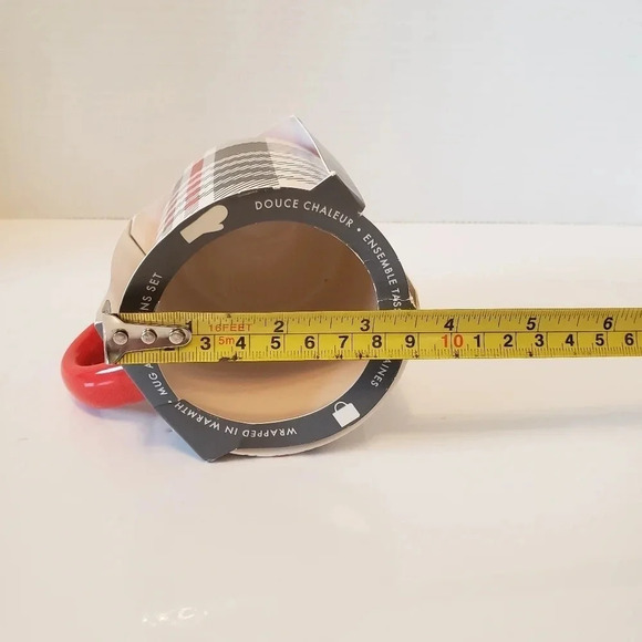 NWT Indigo  Red/White/Black Plaid Large Coffee Mug. - Picture 7 of 8